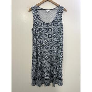 Boho Garden Resort Artsy Eclectic Dress 1X Plus Medallion Print Flowy Maximalist